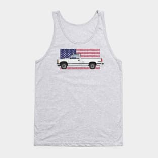 Flag LWB White Tank Top